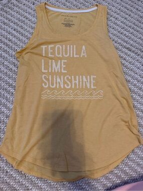 Grayson Threads Mustard Yellow Graphic 'Tequila Lime Sunshine' Tank